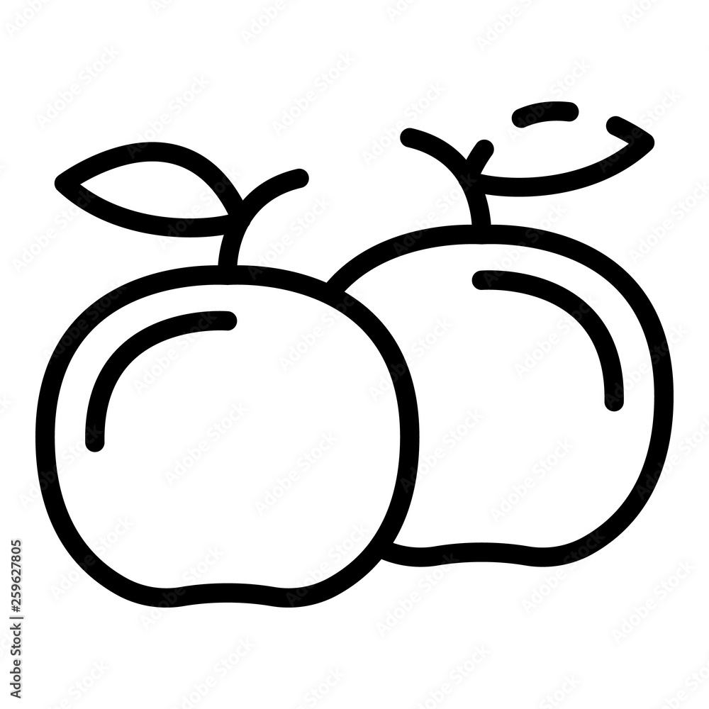 Poster apple icon. outline apple vector icon for web design isolated on white background