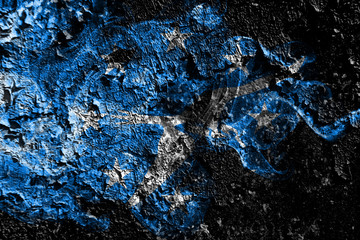 Corpus Christi, Texas smoky mystical flag on the old dirty wall background