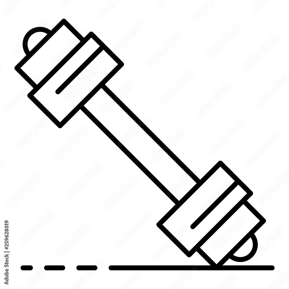 Poster barbell icon. outline barbell vector icon for web design isolated on white background