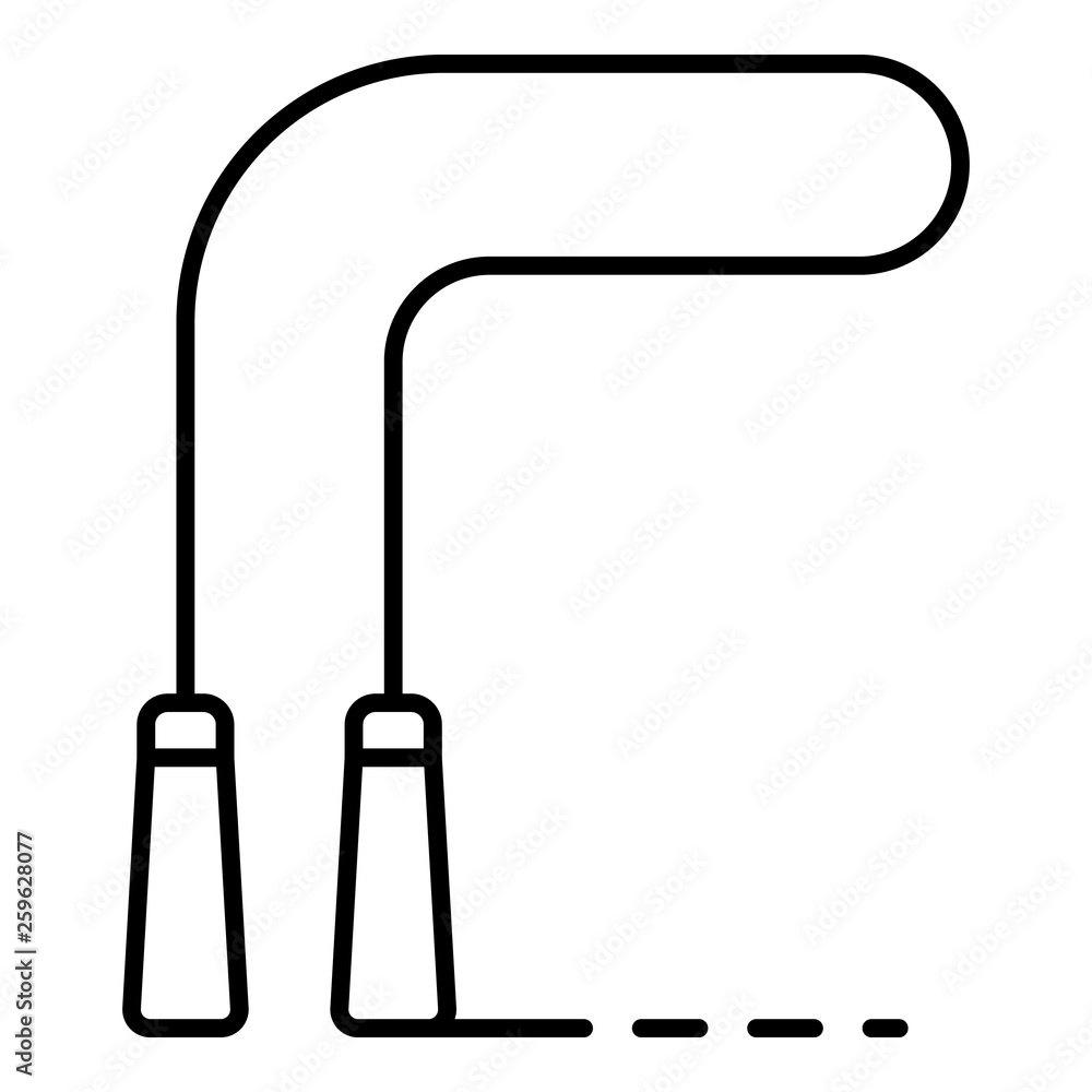 Aufkleber jump rope icon. outline jump rope vector icon for web design isolated on white background