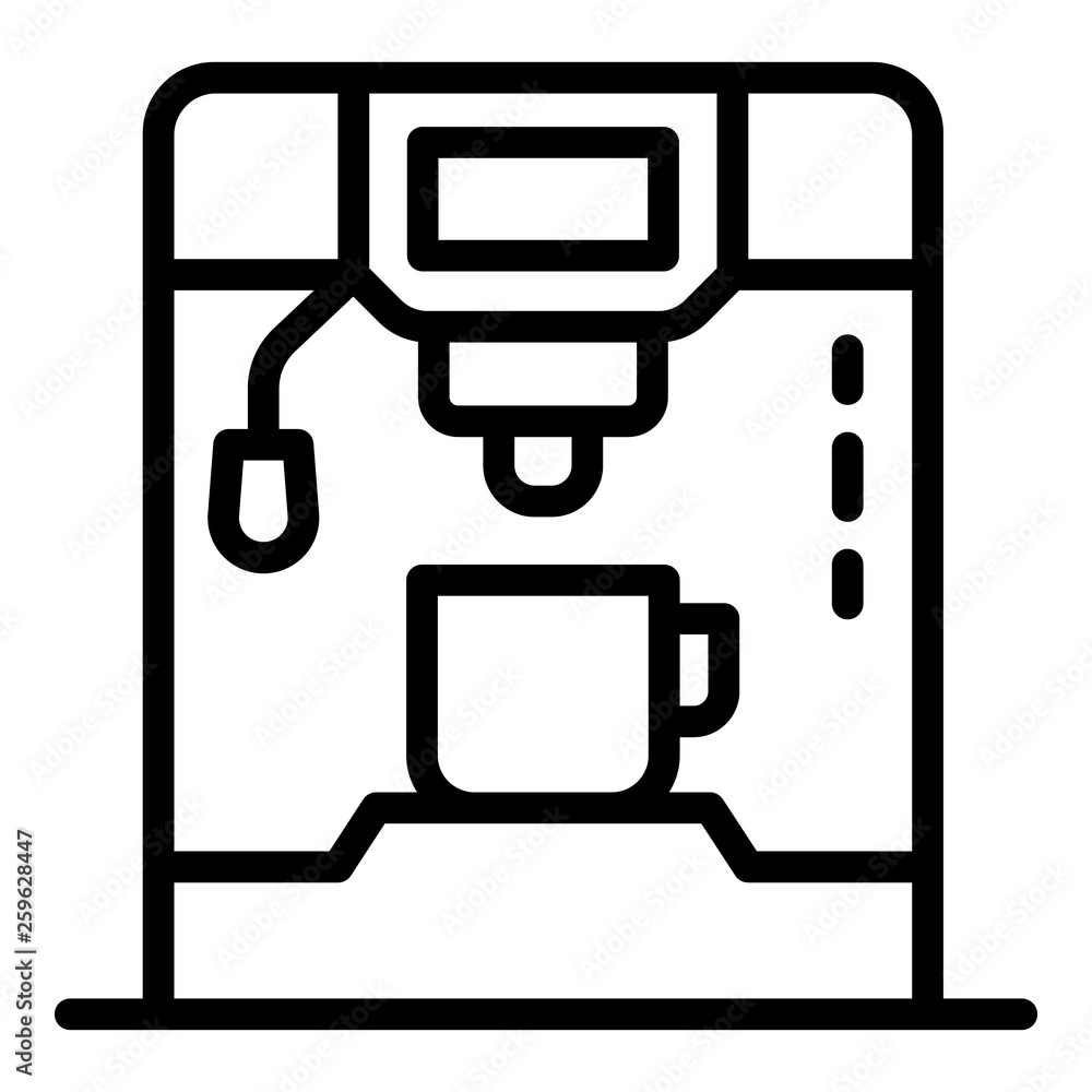 Aufkleber coffee machine icon. outline coffee machine vector icon for web design isolated on white background