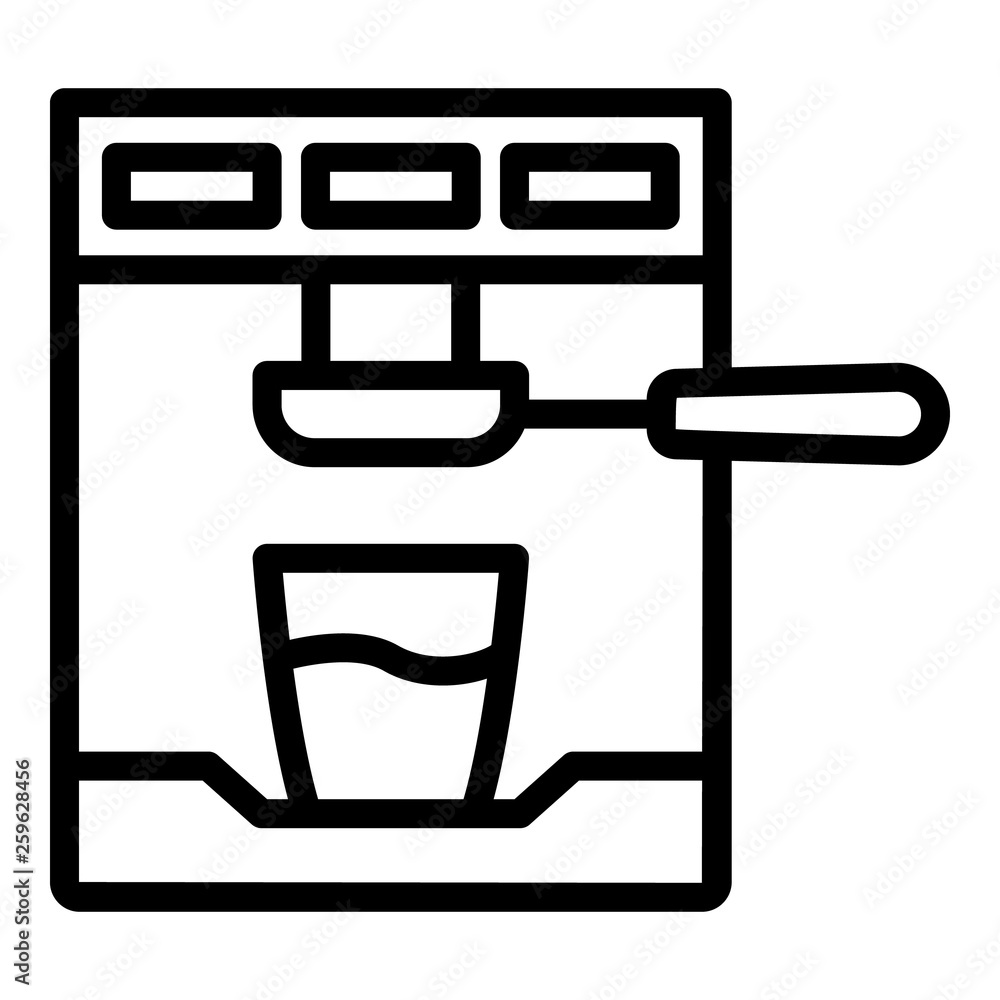 Aufkleber digital coffee machine icon. outline digital coffee machine vector icon for web design isolated on w