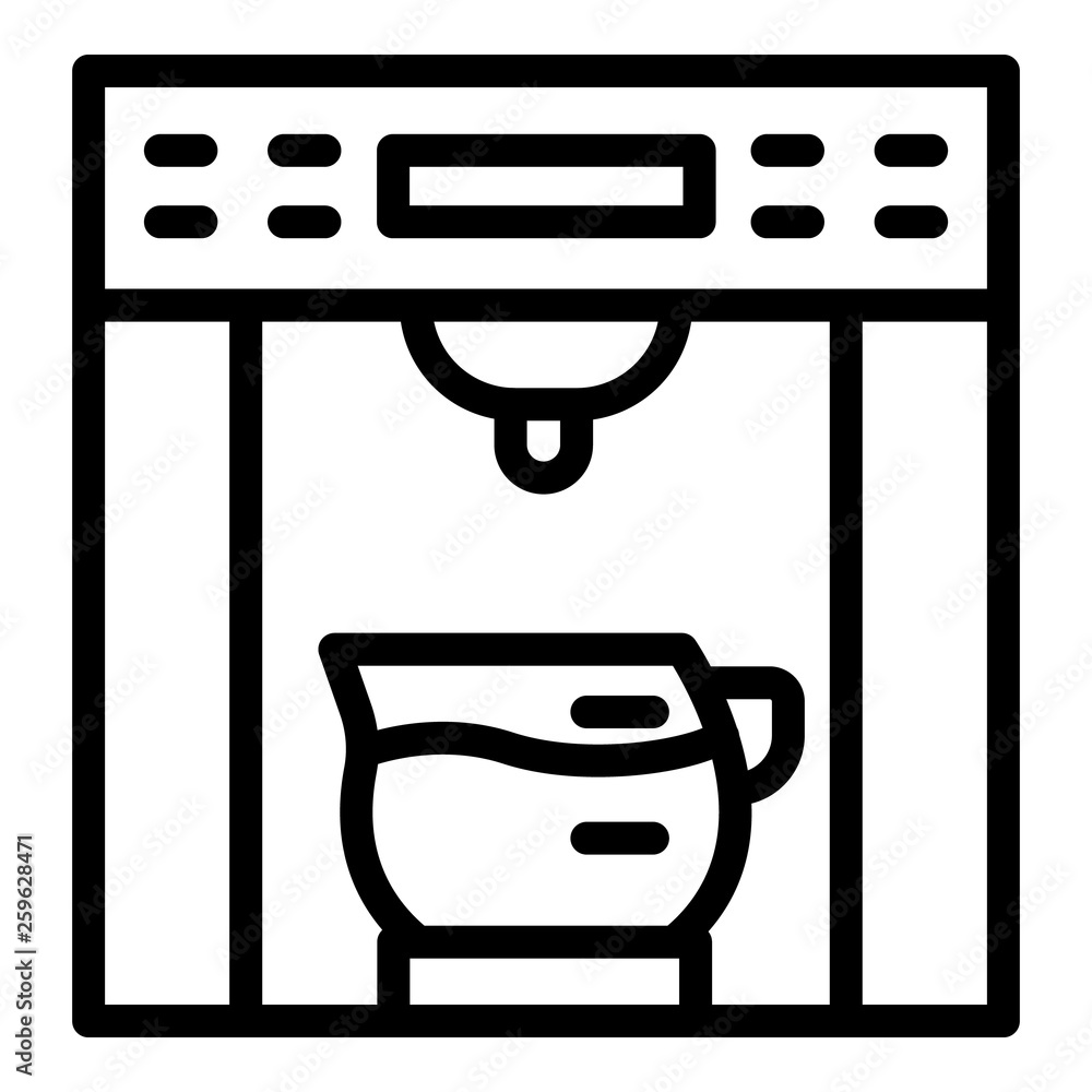 Poster modern coffee machine icon. outline modern coffee machine vector icon for web design isolated on whi
