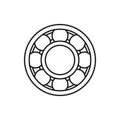 vector outline icon of bearing
