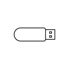 vector outline icon of usb stick