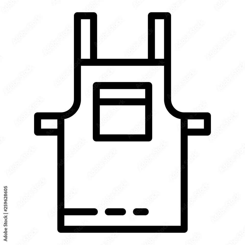 Poster coffee maker apron icon. outline coffee maker apron vector icon for web design isolated on white bac