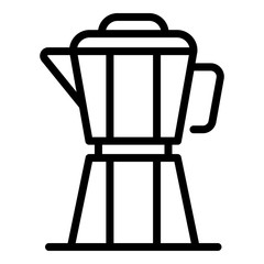 Coffee prepare kettle icon. Outline coffee prepare kettle vector icon for web design isolated on white background
