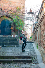Fototapeta na wymiar Old quarter in Tbilisi city, Georgia country