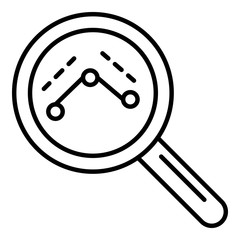 Magnify glass icon. Outline magnify glass vector icon for web design isolated on white background