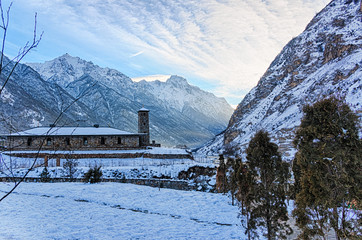 Winter in mountain Balkaria.
