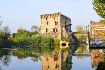 castle, architecture, water, river, bridge, lake, old, reflection, landscape, travel, europe,...