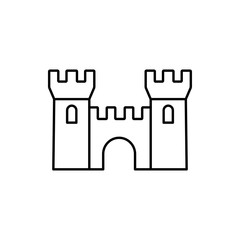 vector outline icon of castle