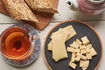 Tea and cheese