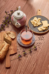 Tea and cheese in the morning