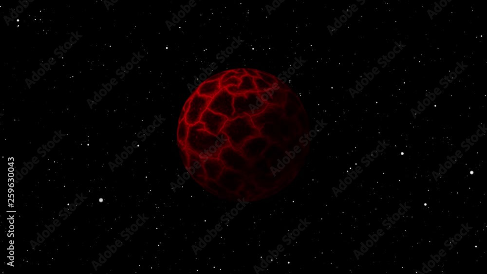 Wall mural abandoned and destroyed planet explode in space