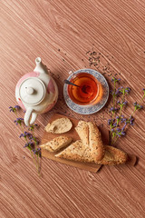 cup of tea and bread