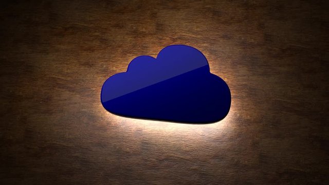 Luminous information cloud. Cloud storage concept. 83