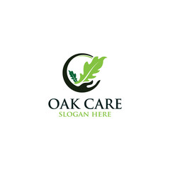 Oak care leaf vector logo isolated. Logo templates.