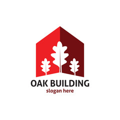 oak building logo business company design template material element isolated