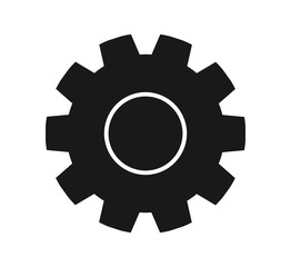 Settings Icon with Gear Symbol. Flat style vector EPS.