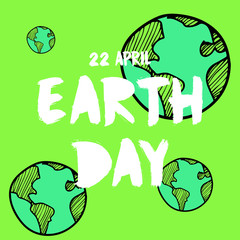 Earth day logo design. 