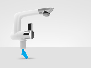 Tap on an isolated background. 3d model - 3d render, 3d model