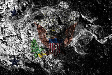 Vice President of the United States smoky mystical flag on the old dirty wall background