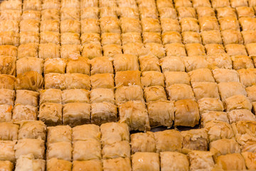 Turkish Dessert Baklava with concept background eastern sweets