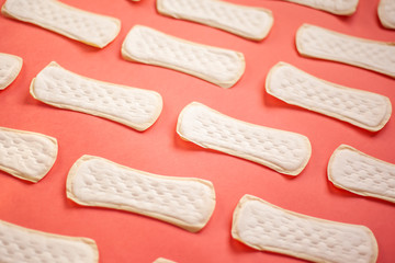 Feminine Hygiene or Pads or napkins for women. Menstrual concept.