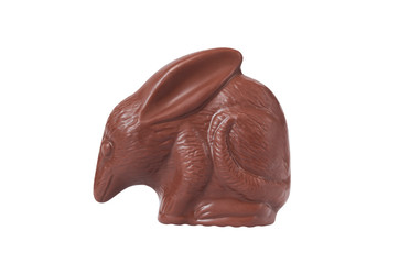 Chocolate bilby against a white background. Australian Easter concept.