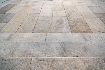 Granite stairs with paving stones