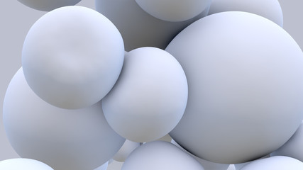 White balloon floating in motion