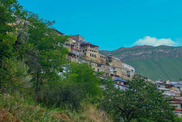 Fototapeta na wymiar village in the Caucasus mountains