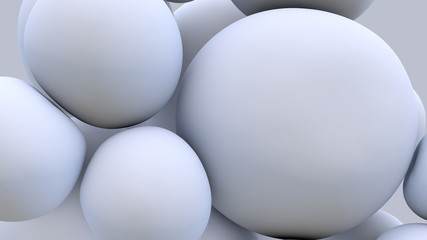 White balloon floating in motion