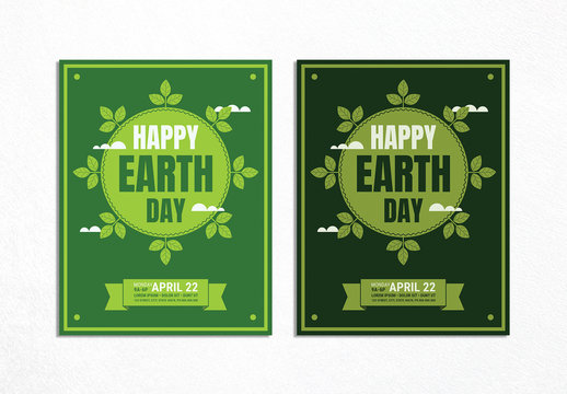 Earth Day Information Brochure Layout