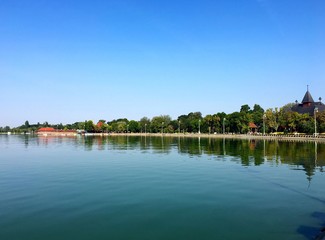 Lake Palic landscape in Serbia