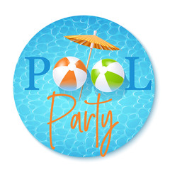 Fototapeta premium Pool Party Invitation