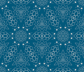 Fireworks concept hand drawn seamless pattern