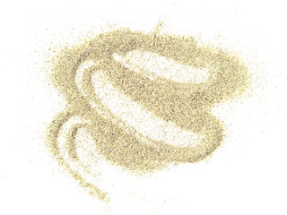 Sand beach texture. Sand dunes isolated on white background. Pile sand beach isolated on white background. Sand dune with clipping path.