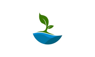 hydroponic leaf logo