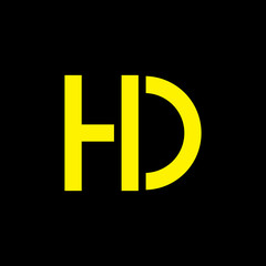 letters hd simple geometric logo vector