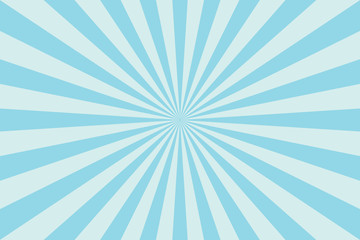 Blue Sunburst Pattern Abstract Background. Ray. Radial. Vector Illustration