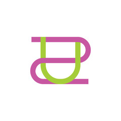 Obraz premium letters us simple linked logo vector