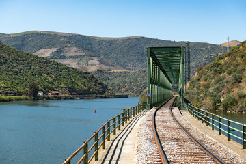 Obraz premium Douro valley view near the Ferradosa bridge