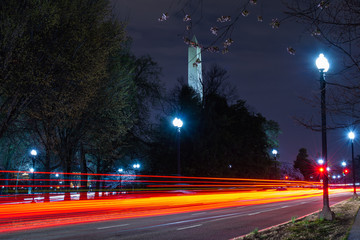 Fototapeta na wymiar Evening shot of the National Mall located in Washington, DC 