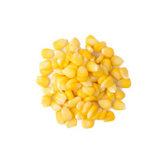 corn seeds isolated on white background