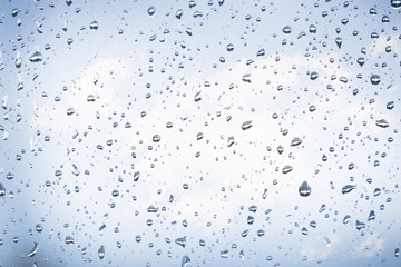 water drops on glass