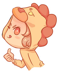 cute kawaii anime girl chibi color leon kids children 