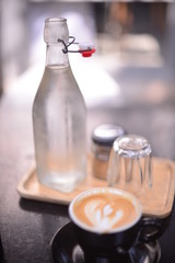 glass of cola with ice