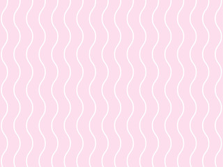Geometric minimalist white stripe wave line pattern in vertical thick lines on soft pink background, smooth zig zag or motion curve lines textile.
